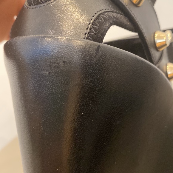 BALENCIAGA black wedge studded sandal. Size 36.5 - Picture 10 of 13
